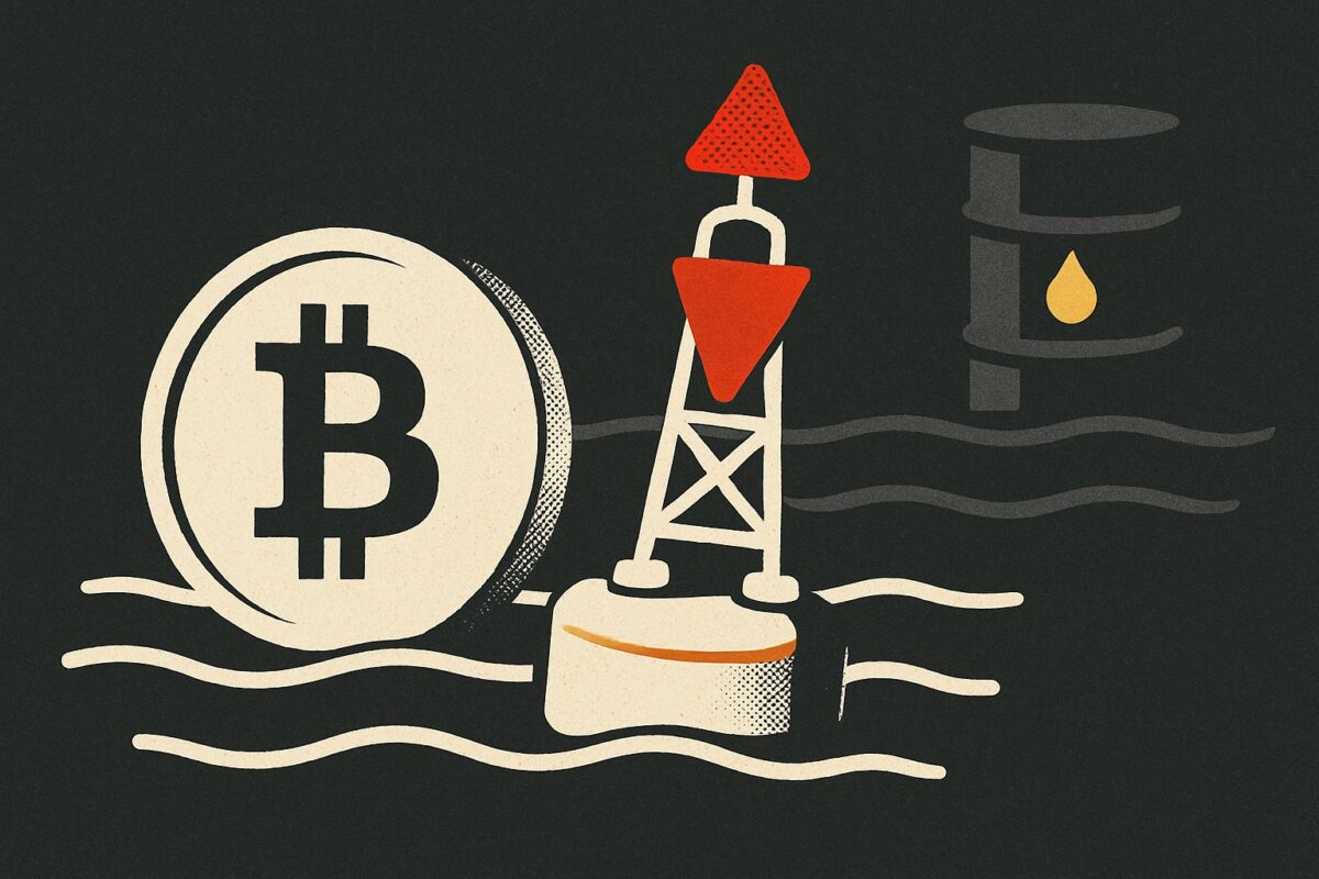 Illustration: Öl steigt wegen Iran: Bitcoin ist gerade kein Krisenhafen