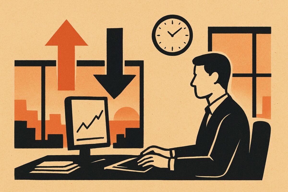 Illustration: 09:15 Uhr kommen Firmenumfragen, der DAX bleibt fast unverändert