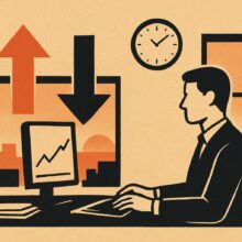 Illustration: 09:15 Uhr kommen Firmenumfragen, der DAX bleibt fast unverändert