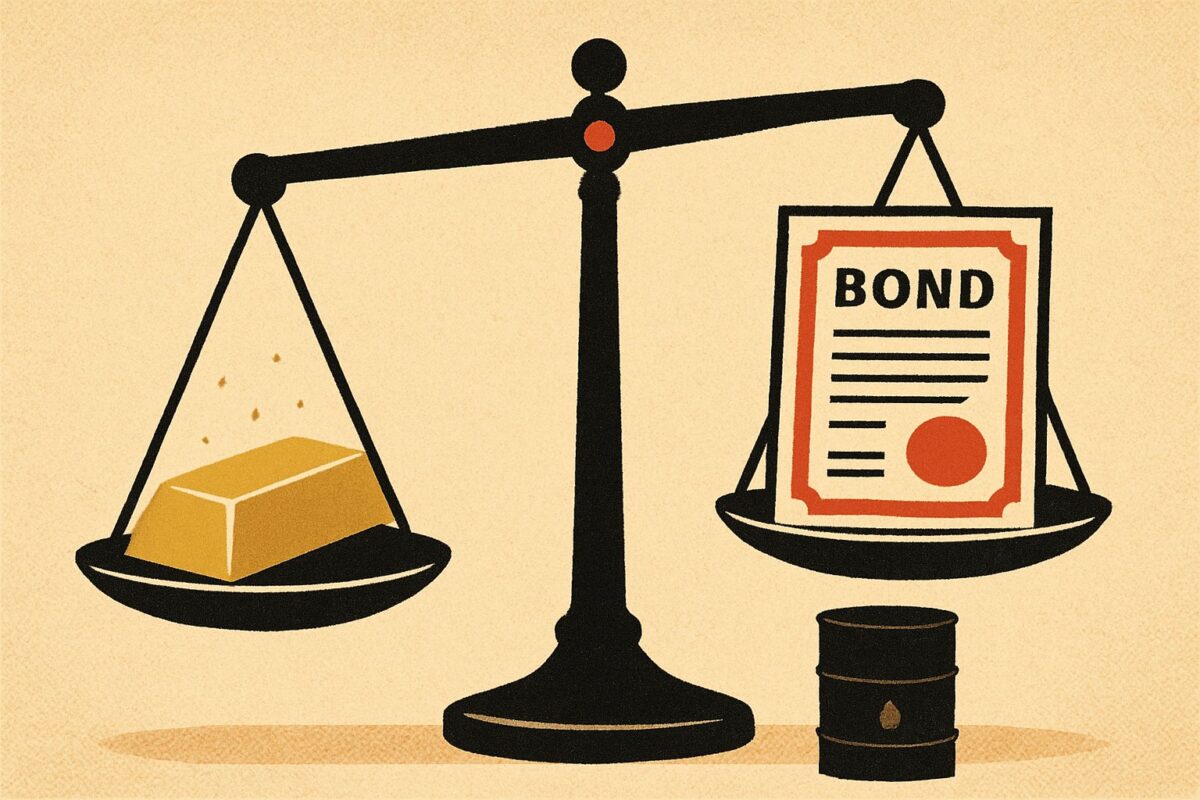Illustration: 4.459 Dollar: Gold steigt, doch der sichere Hafen hat ein Zinsproblem