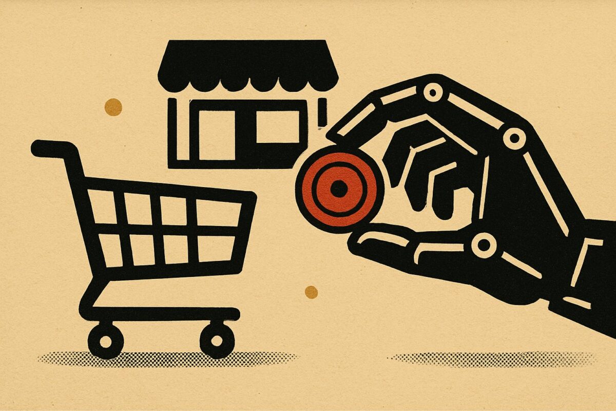 Illustration: Amazon und Shopify kämpfen um den Käufer vor dem Warenkorb