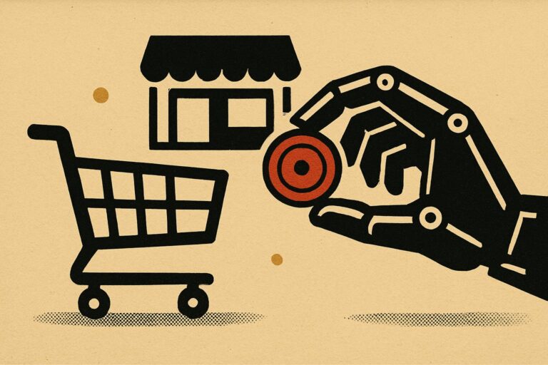Illustration: Amazon und Shopify kämpfen um den Käufer vor dem Warenkorb