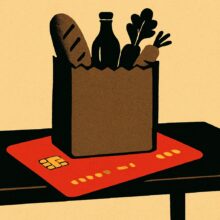Illustration: Amerikaner halten den Konsum mit Kreditkarten am Laufen