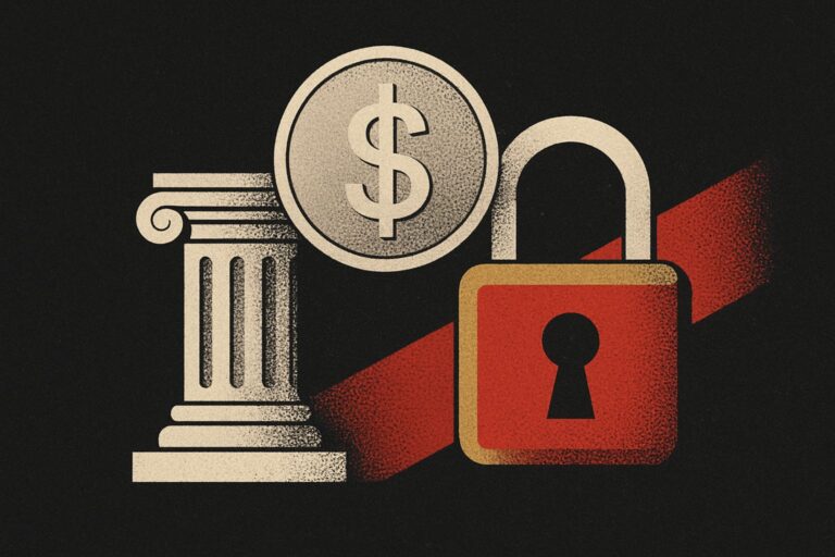 Illustration: Bitcoin fällt, weil neue US-Regeln die Kryptoaufsicht verschieben