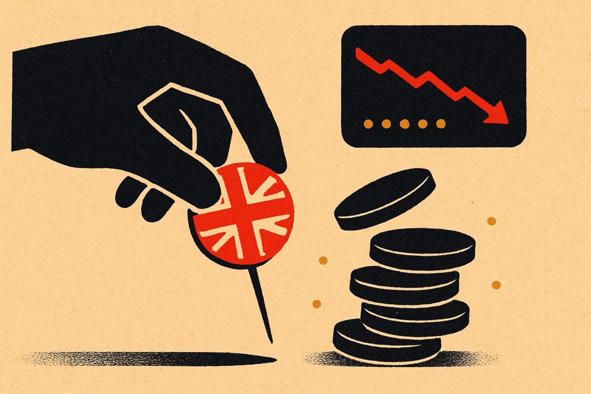 Illustration: Britische Arbeitsmarktdaten: Futures fallen, Bitcoin rutscht stärker