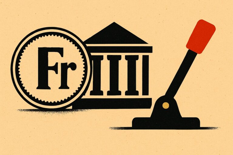 Illustration: Die SNB steht bei null Prozent. Jetzt wirken Worte und Devisen.