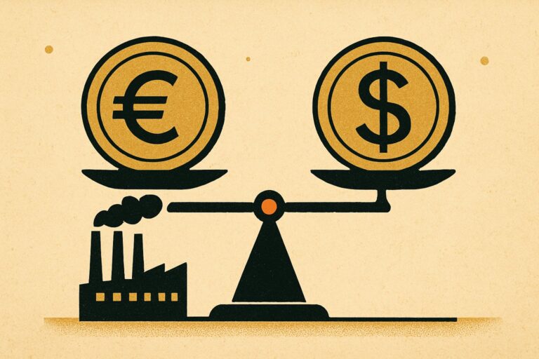 Illustration: EUR/USD vor EZB und US-Preisen: Der Euro bekommt ein Wachstumsproblem