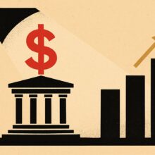 Illustration: Fed-Pressekonferenz: Dollar steigt, Dow fällt fast 1 Prozent