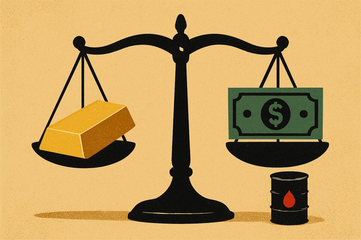 Illustration: Gold fällt 3 Prozent: US-Inflation drückt stärker als Iran-Angst