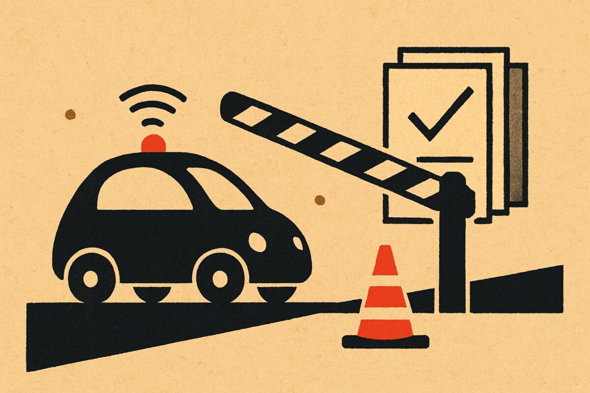 Illustration: Robotaxis brauchen Behörden. Die Börse bezahlt Genehmigungsrisiko