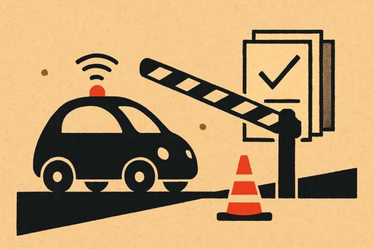 Illustration: Robotaxis brauchen Behörden. Die Börse bezahlt Genehmigungsrisiko