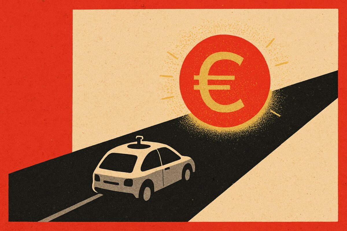 Illustration: Tesla vor dem Cybercab: Die Aktie handelt etwas anderes als Autos