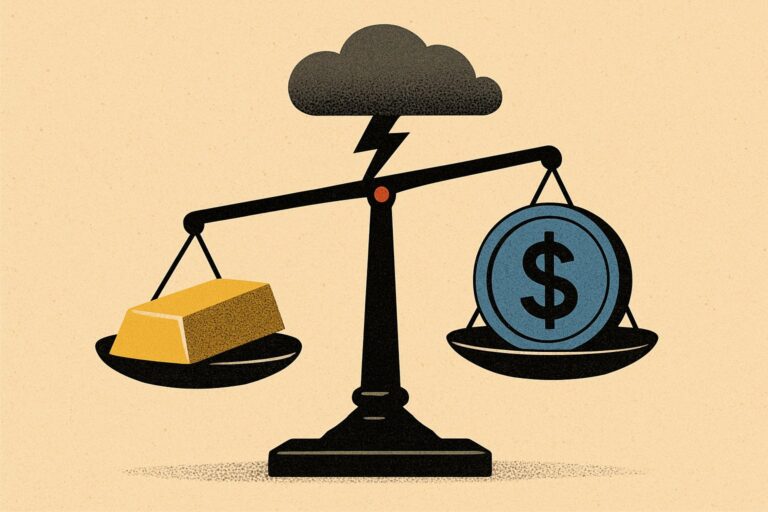 Illustration: Warum fällt Gold auf 4.381 Dollar trotz Angstprämie?
