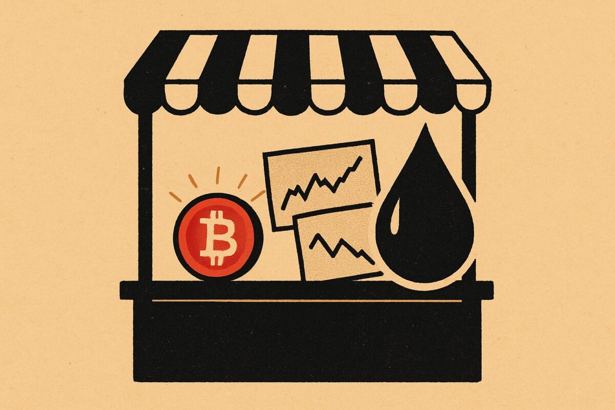 Illustration: Wochenrückblick: Öl fällt 3,5 Prozent, Bitcoin trotzt der Schwäche