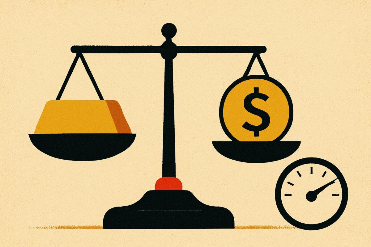 Illustration: 4.157 Dollar: Gold steigt, aber der Realzins setzt den Takt