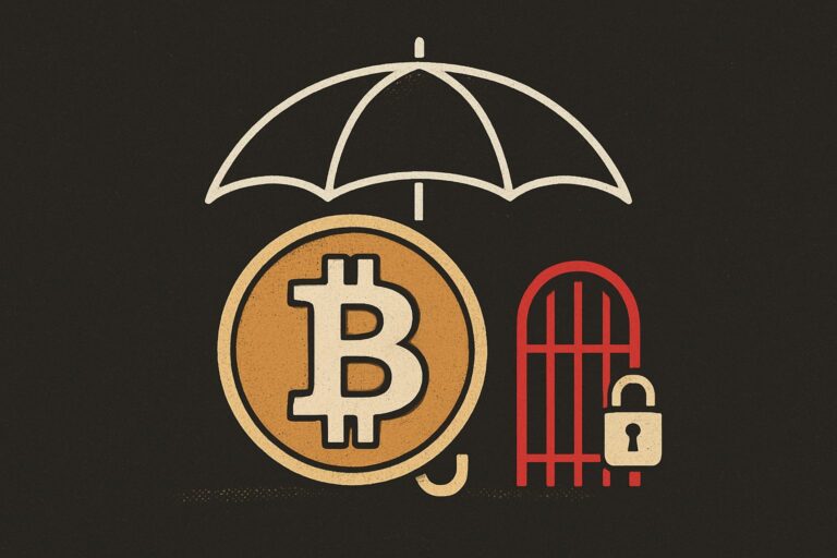 Illustration: BlackRock plant Bitcoin-ETF mit Verlustpuffer. Gewinne werden gedeckelt.