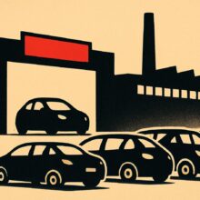 Illustration: China bremst Hybridexporte. Europas Autoproblem bleibt.