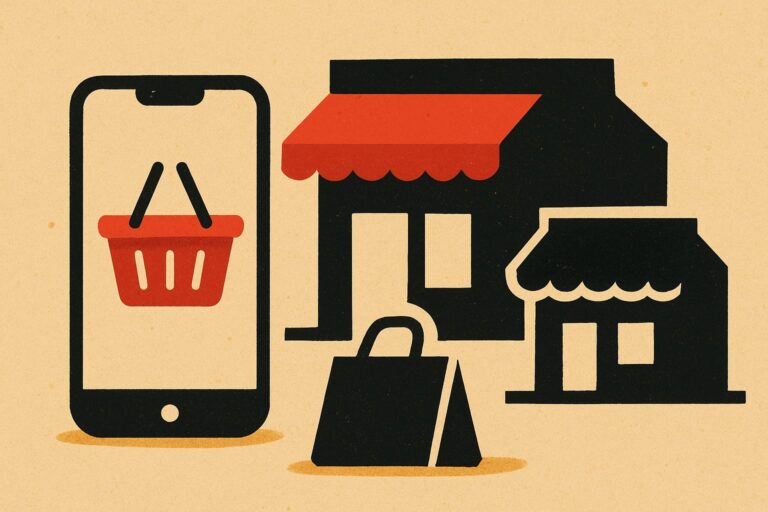 Illustration: DoorDash und Instacart würden Amazon und Walmart beim Einkauf angreifen