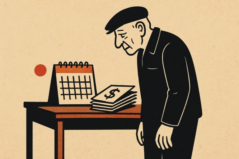 Illustration: Ein 71-Jähriger arbeitet weiter und entlarvt den Rentenirrtum