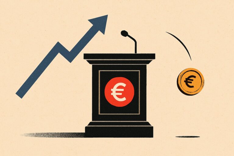 Illustration: EZB-Pressekonferenz: DAX steigt, der Euro fällt zurück