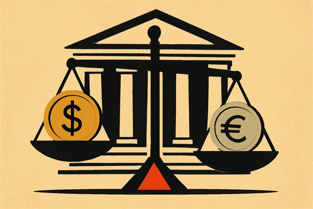 Illustration: Fed-Protokoll prüft Gold und Euro auf echte Zinssenkungsfantasie