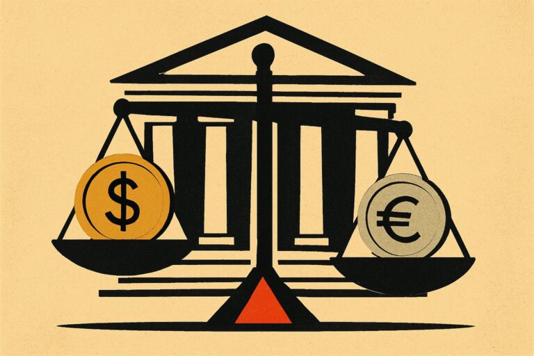 Illustration: Fed-Protokoll prüft Gold und Euro auf echte Zinssenkungsfantasie