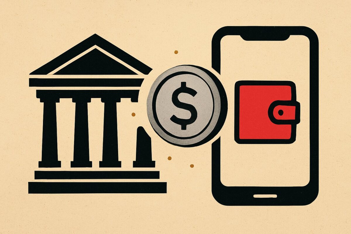Illustration: Kanada verbietet Stablecoin-Zinsen. Digitales Geld wird Bankgeld.