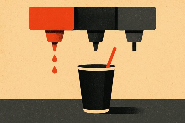 Illustration: KFC wechselt zu Coca-Cola. Pepsi verliert Macht im Ausschank