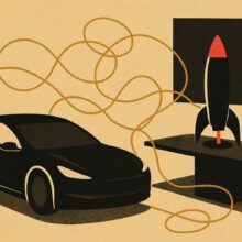 Illustration: Tesla und SpaceX prüfen eine Fusion mit mehr Risiko als Synergie