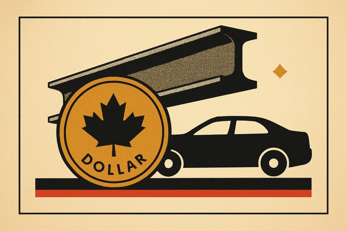 Illustration: US-Kanada-Zölle: Der Kanada-Dollar reagiert vor den Preisen