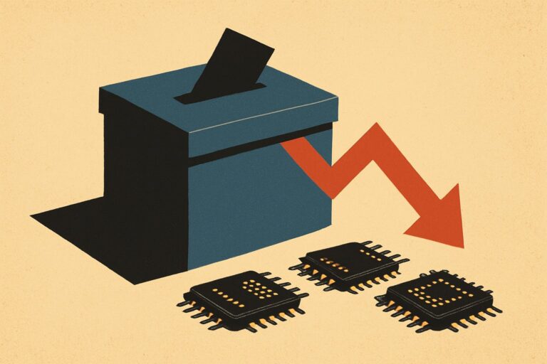 Illustration: Warum könnte ein Sieg der Demokraten den KI-Ausverkauf verschärfen?