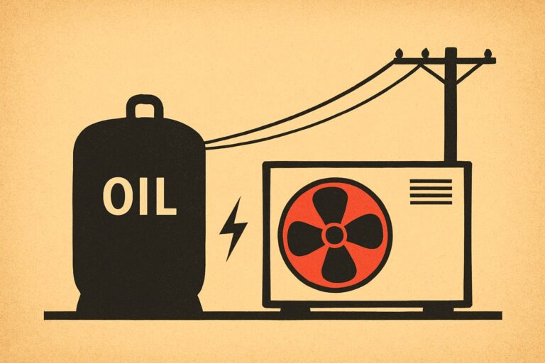 Illustration: Warum verliert Heizöl durch Wärmepumpen seine Preismacht?